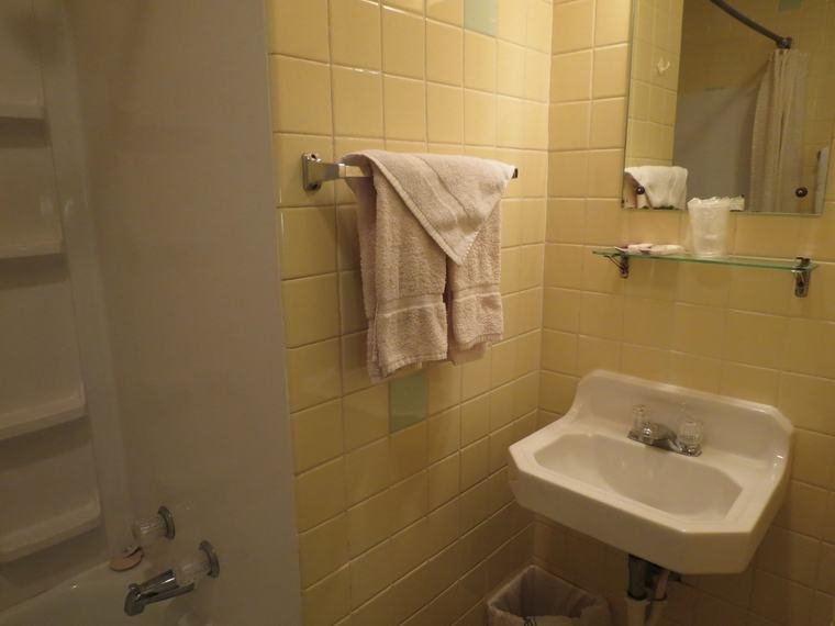 Private bath with sink and towels